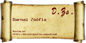 Darnai Zsófia névjegykártya