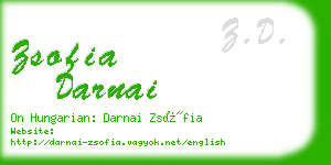 zsofia darnai business card